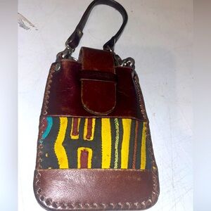 Leather Mini Coin Orr Credit Card  Bag  Made In Colombia